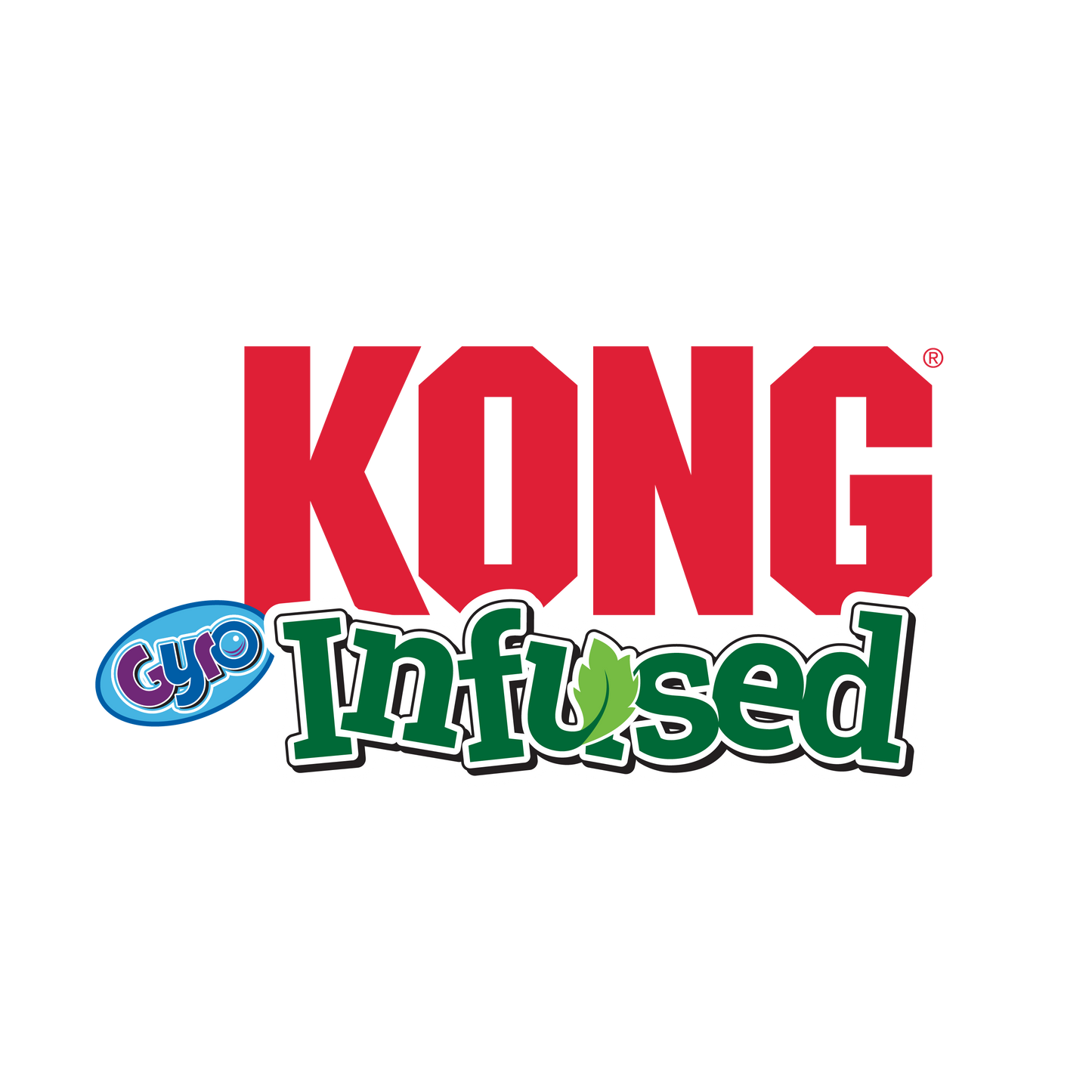KONG Infused logo with red 'KONG' and green 'Infused' text on a white background