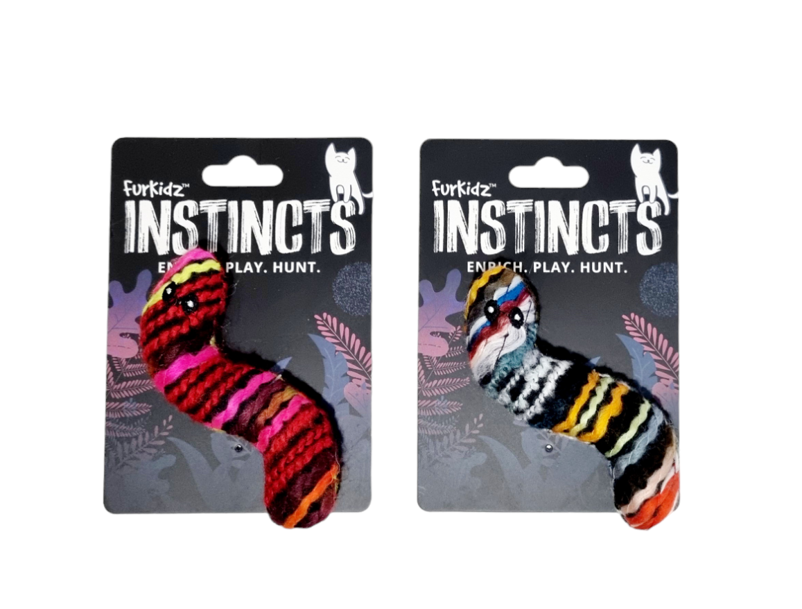 Instincts Woolly Worm Cat Toy