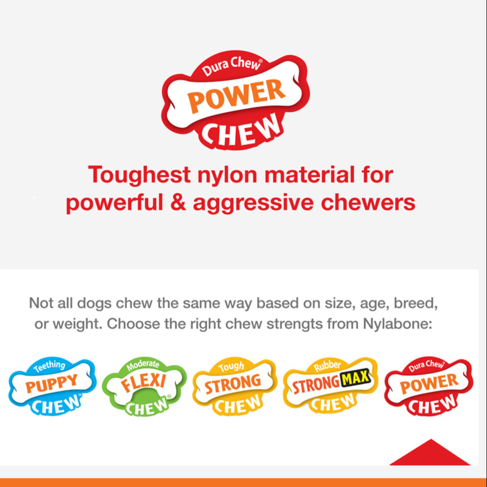 Dura Chew Power Chew product description with various chew types on a white background
