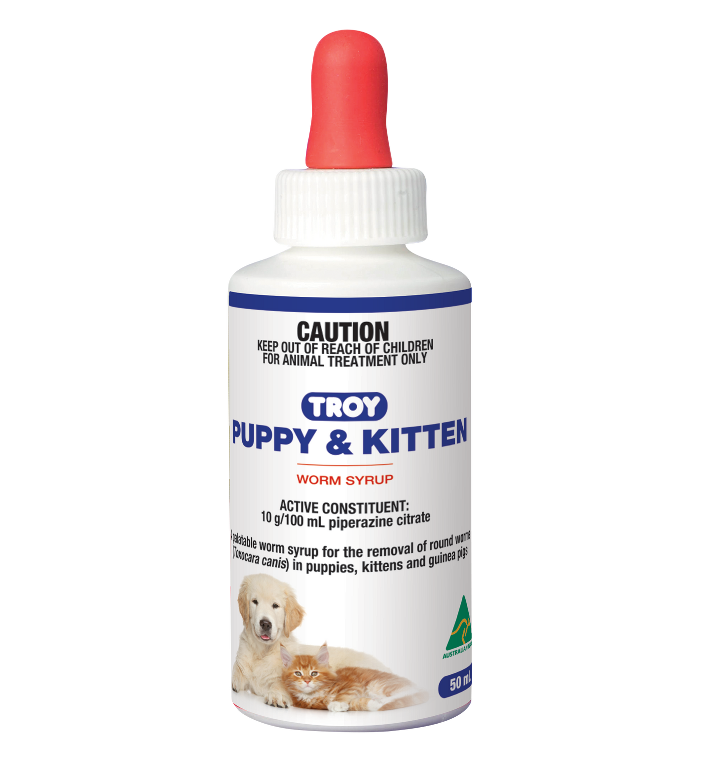 Troy Puppy and Kitten Worming Syrup 50ml