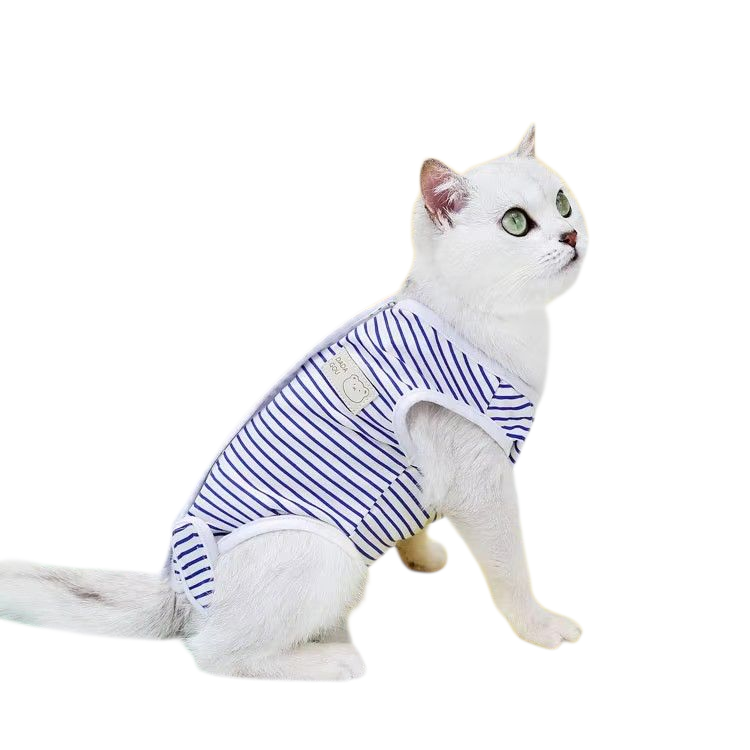 Cat Recovery Suit - Stripes