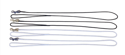 Lead Nylon Cord Show Round 3mm with Chrome or Gold Clip - Black or White