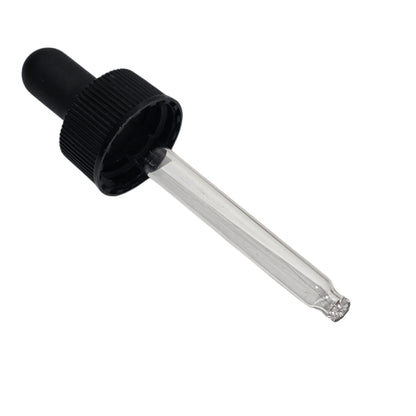 Amber dropper bottle pipette on a white background