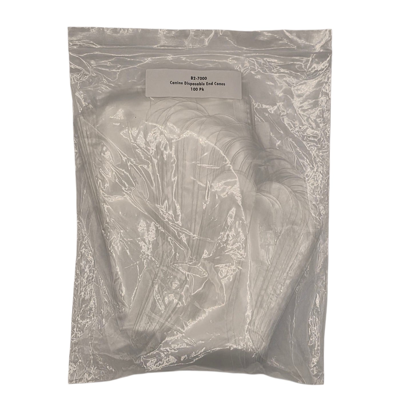 Bag of 100 Semen Collection Sheaths on White Background