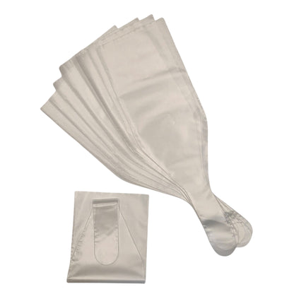 Canine Semen End Cones Collection Sheaths with one folded on a white background