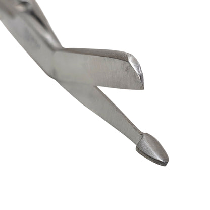 Close-up of a Close up Bandage Scissor Foot on a white background