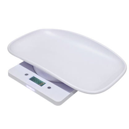 White electronic scale on a white background
