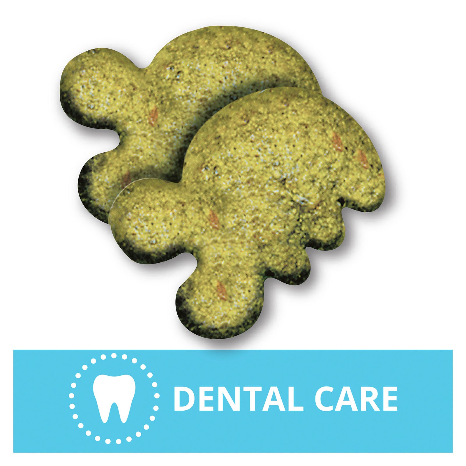 Greenies cat  'Dental Care' label on a white background