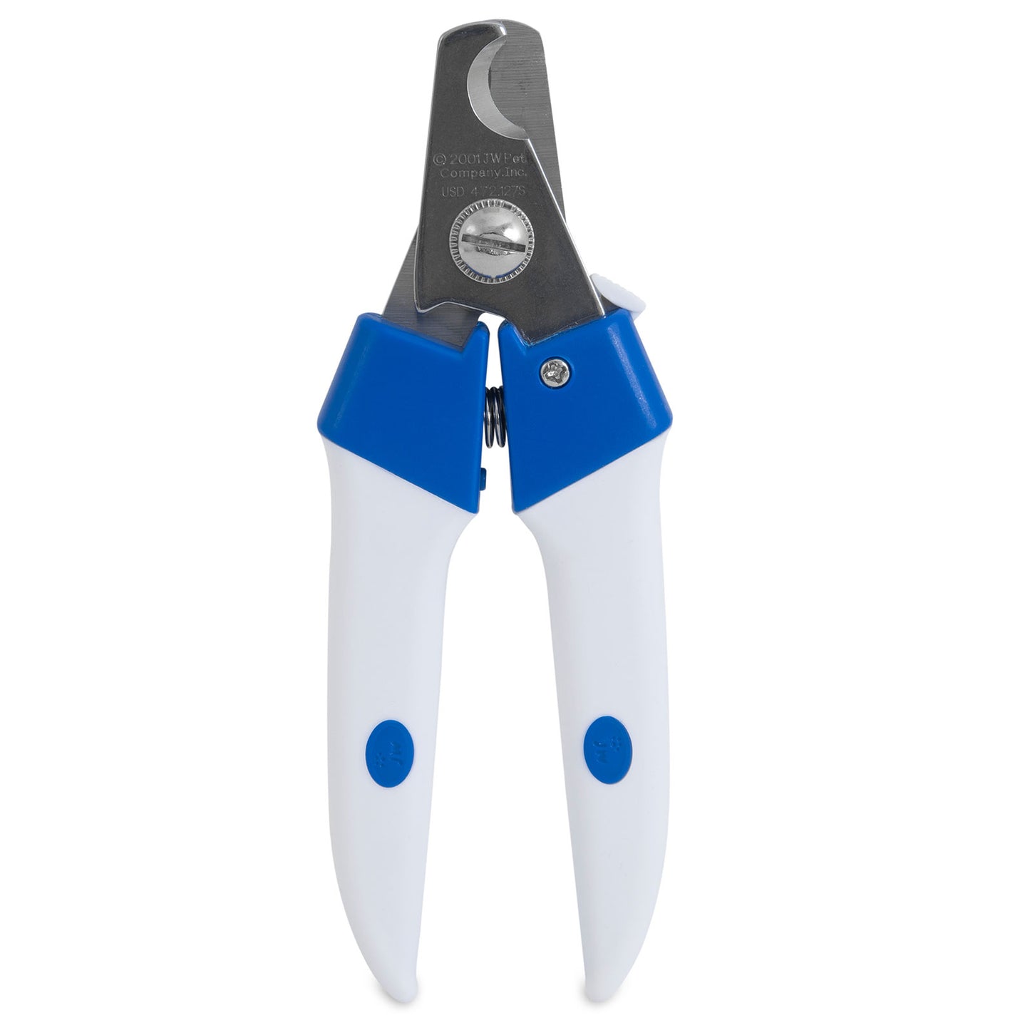 Pair of Gripsoft Medium nail clippers with blue handles on a white background
