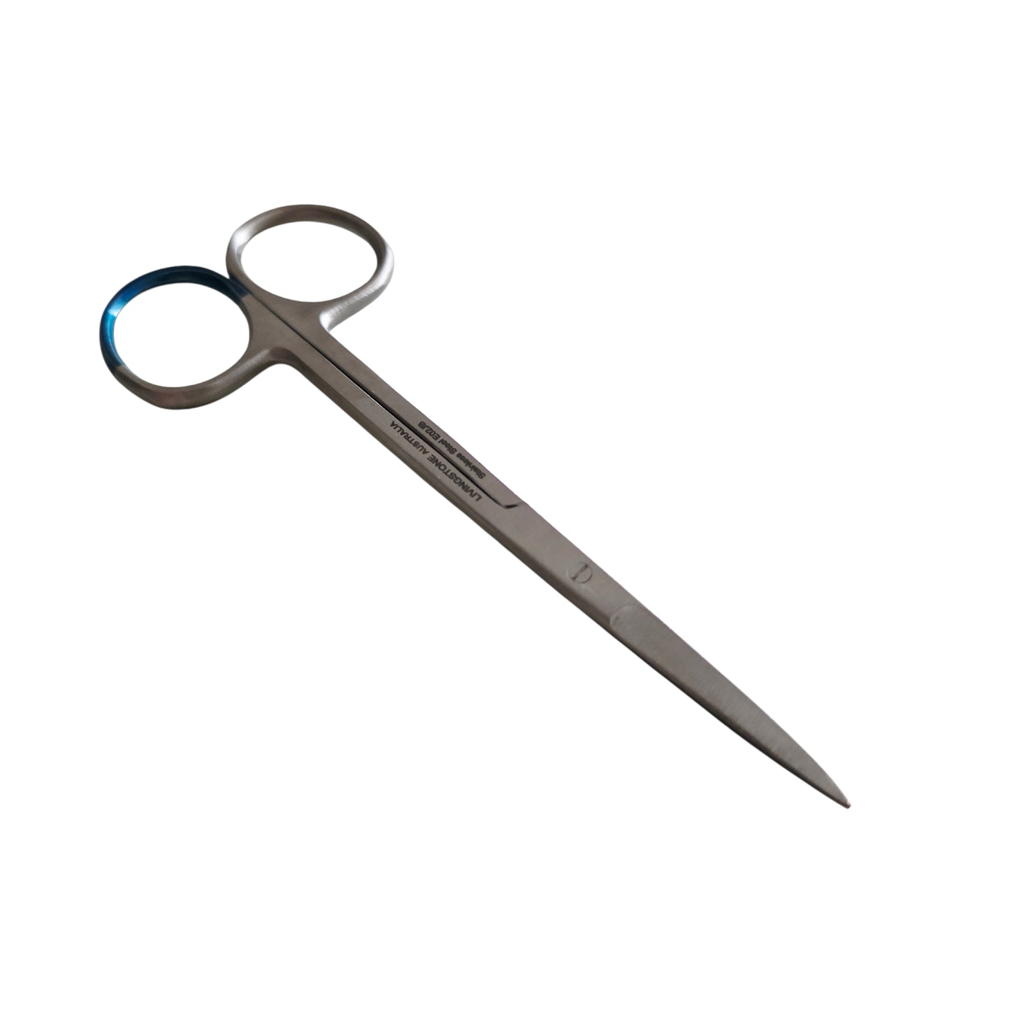 Pair of stainless Steel Iris Scissors on a white background