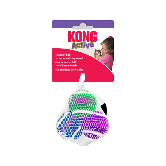 KONG Cat Active Tennis Balls with Bells