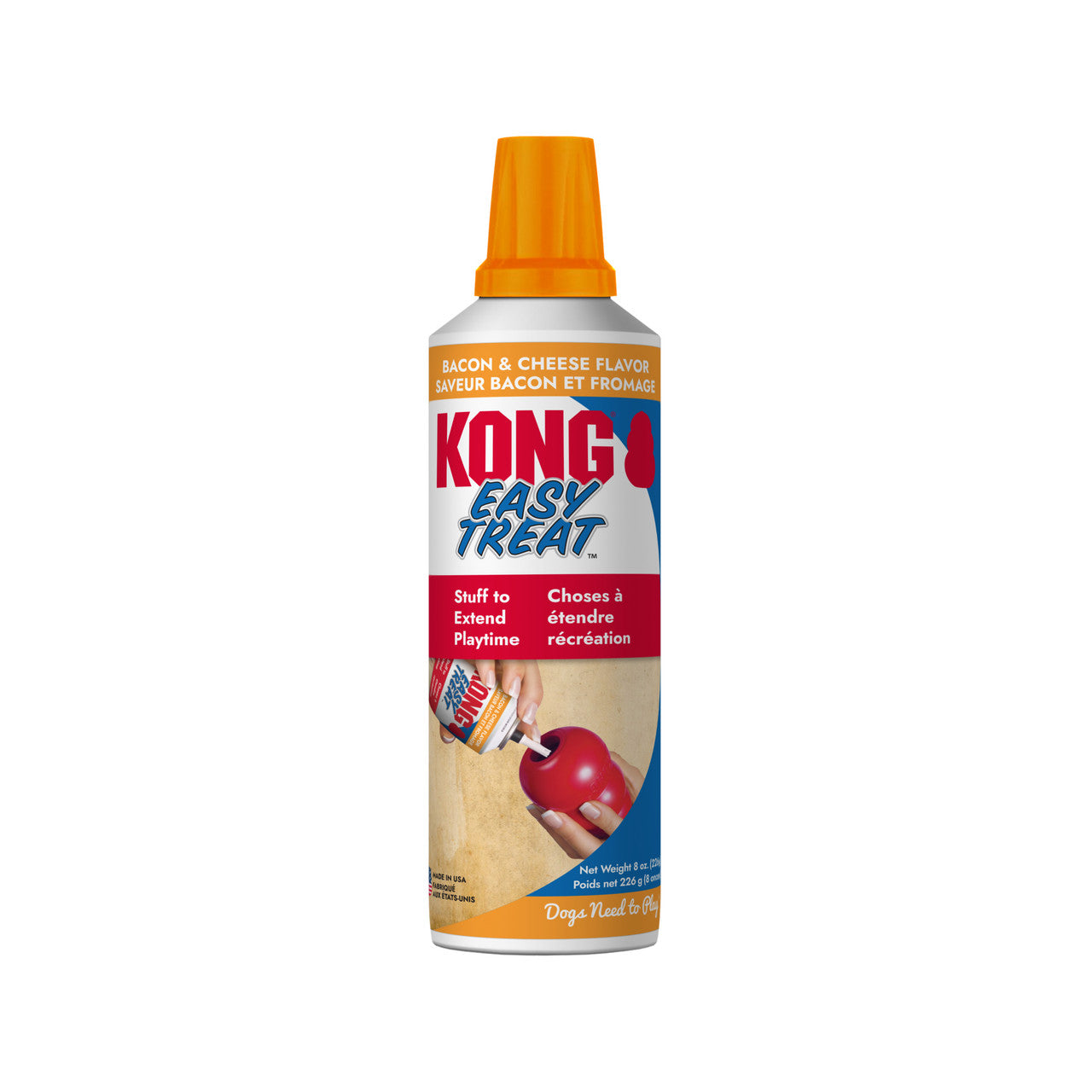 KONG Easy Treat Bacon Cheese for dogs on a white background