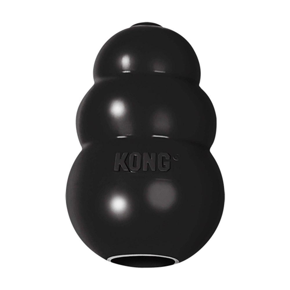 Black KONG  Extreme dog toy on a white background