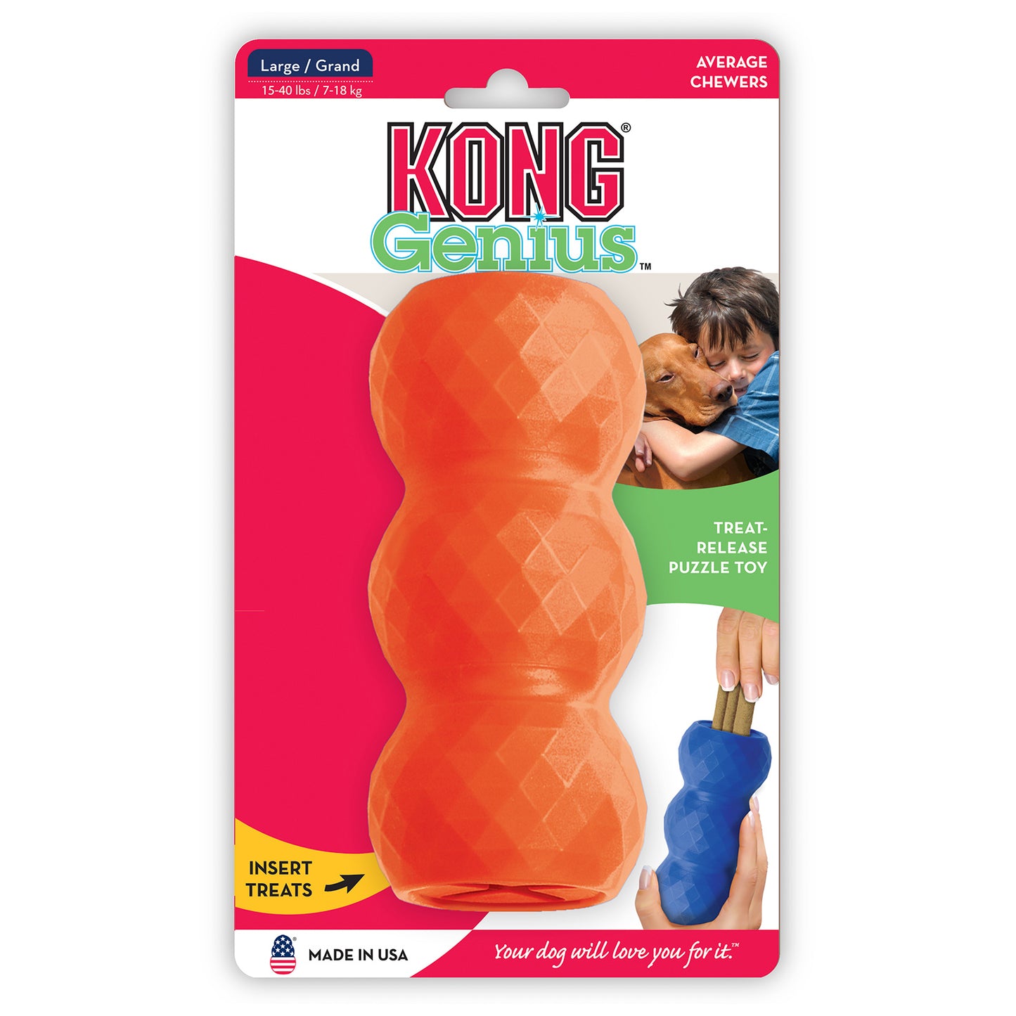 KONG Genius dog toy packaging on a white background