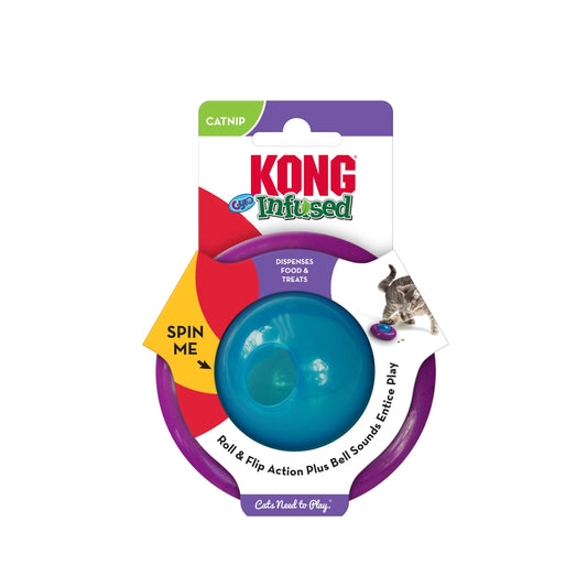 KONG Gyro Infused cat toy with colorful packaging on a white background