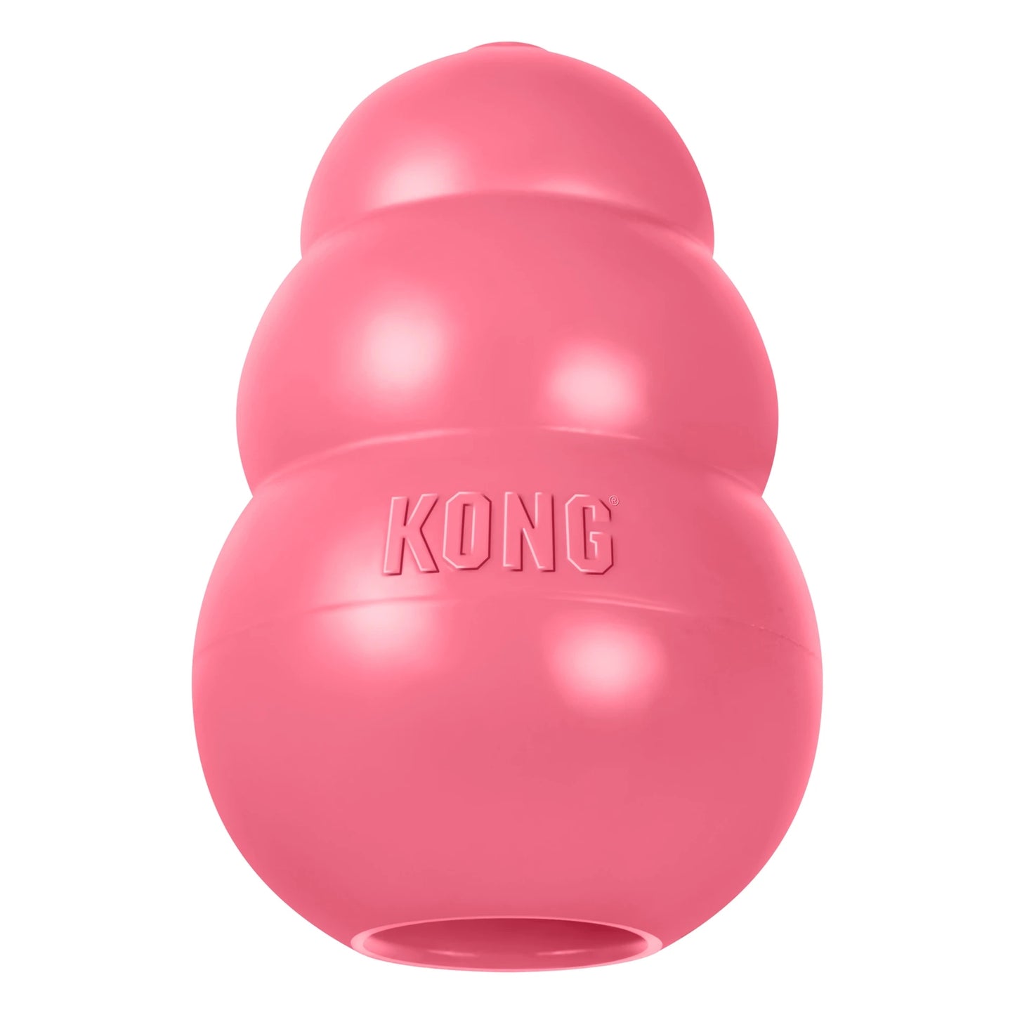 Pink KONG Puppy toy on a white backgroand