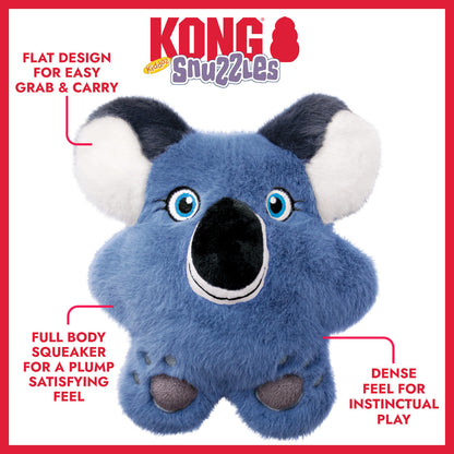 Blue KONG Snuzzles koala with features featuring the KONG brand.