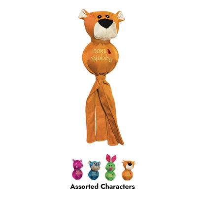 Orange plush toy with 'KONG Wubba' branding on a white background, with smaller toys displayed below.