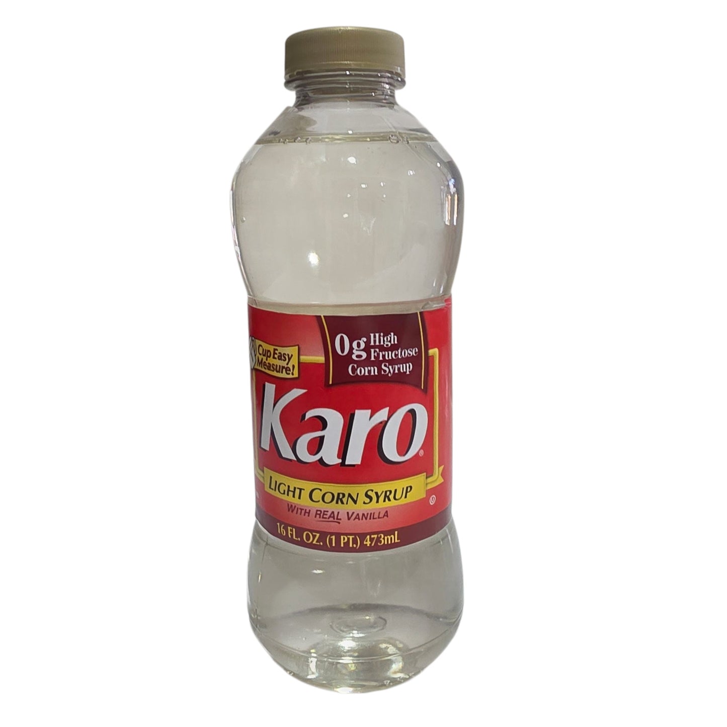 Karo light corn syrup bottle on a white background