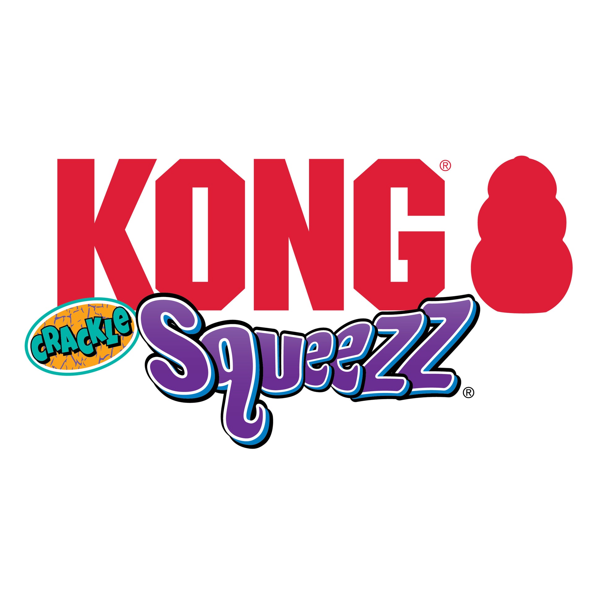 KONG Squeezz Crackle Bone Logo