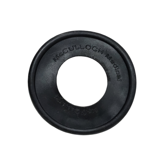A black McCulloch One Puff Brachycephalic Membrane with the brand name 'McCulloch' embossed on it.