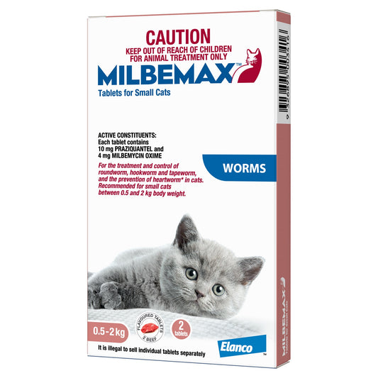Milbemax for Small Cats 0.5kg to 2kg | 2 Tablets