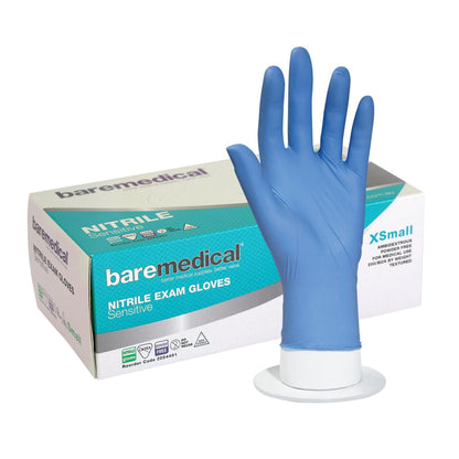 Latex Free Powder Free Semen Safe Nitrile Gloves - XS to XL