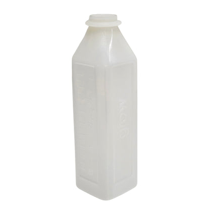 White plastic paswell wombaroo bottle on a white background