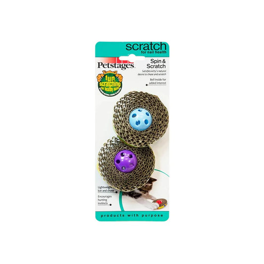 Petstages Spin &Scratch Cat Toy - 2 Pack