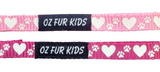 Now Also Available in Sets of 13! Puppy Paws Hearts & Paw Print ID Collar & Optional Leads from