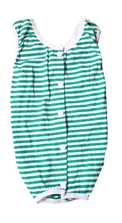 Recovery Suit Dog - Green Stripe Snap Button