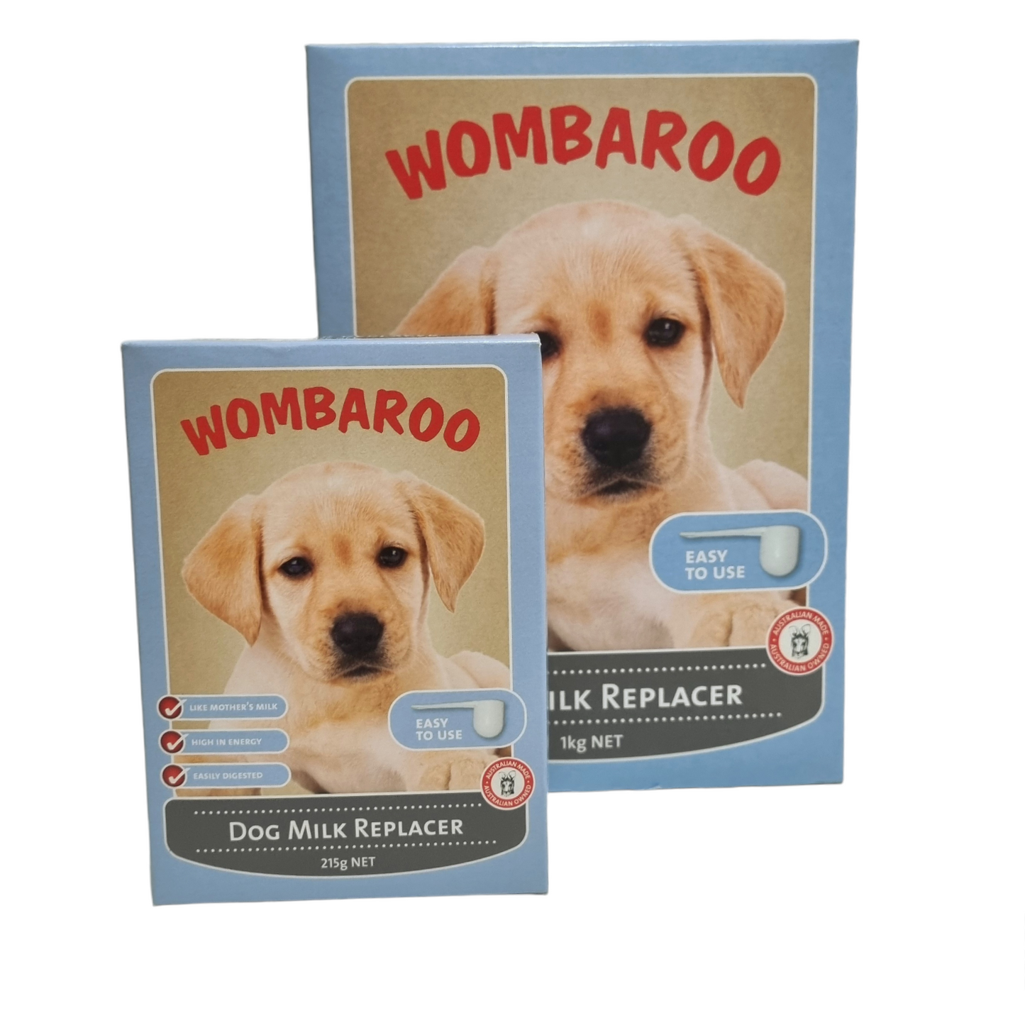 Wombaroo Dog Milk Replacer 215gm and 1kg from OZ FUR KIDS WHELPING
