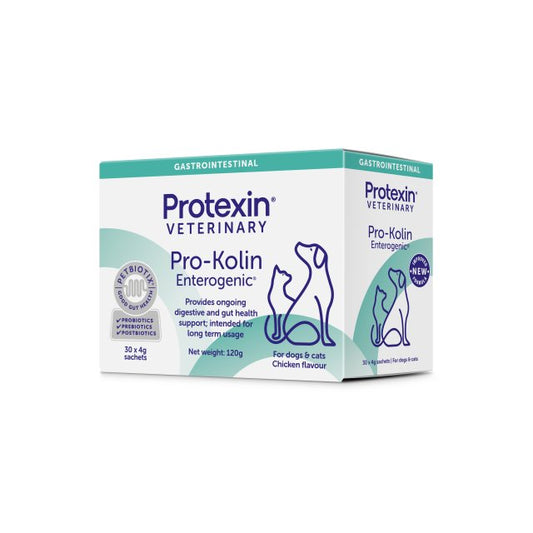 Protexin Veterinary Pro-Kolin Enterogetic packaging on a white background
