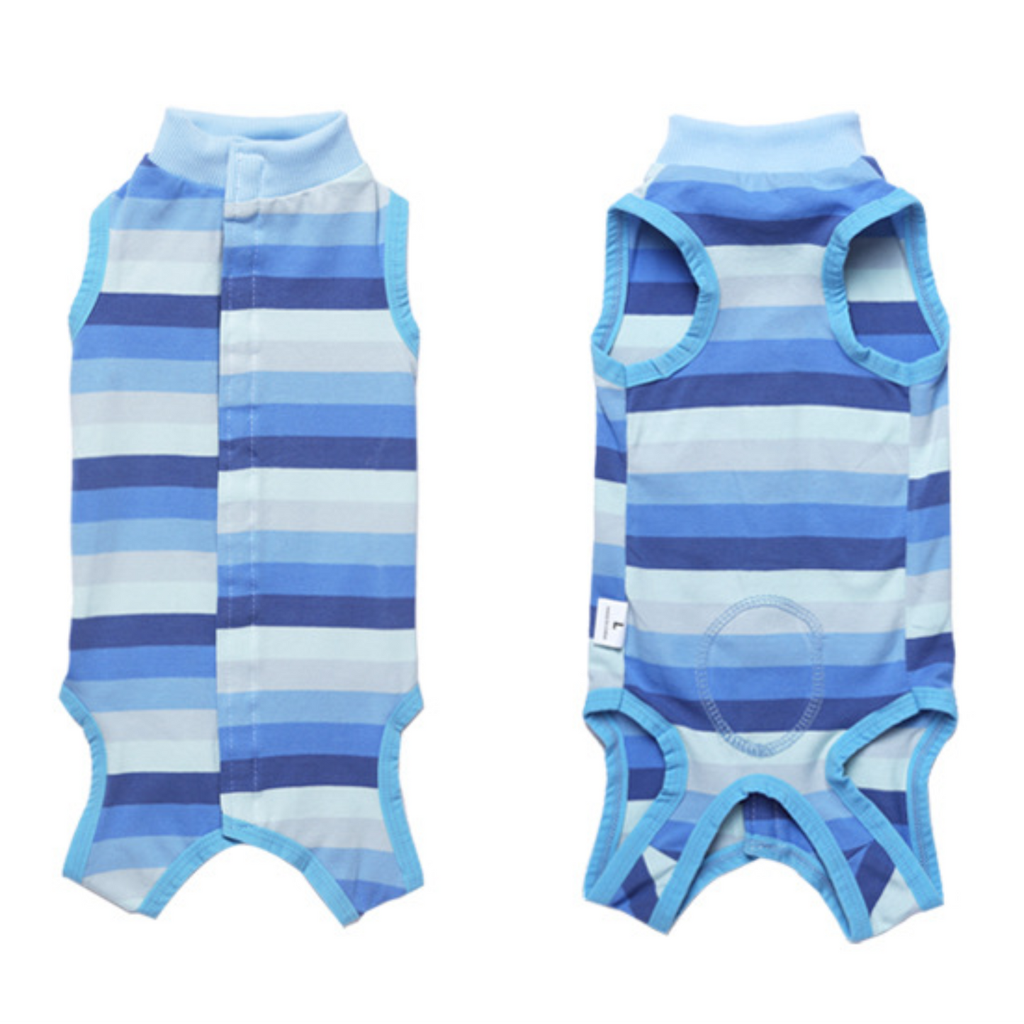 Recovery Suit blue stripe on white background