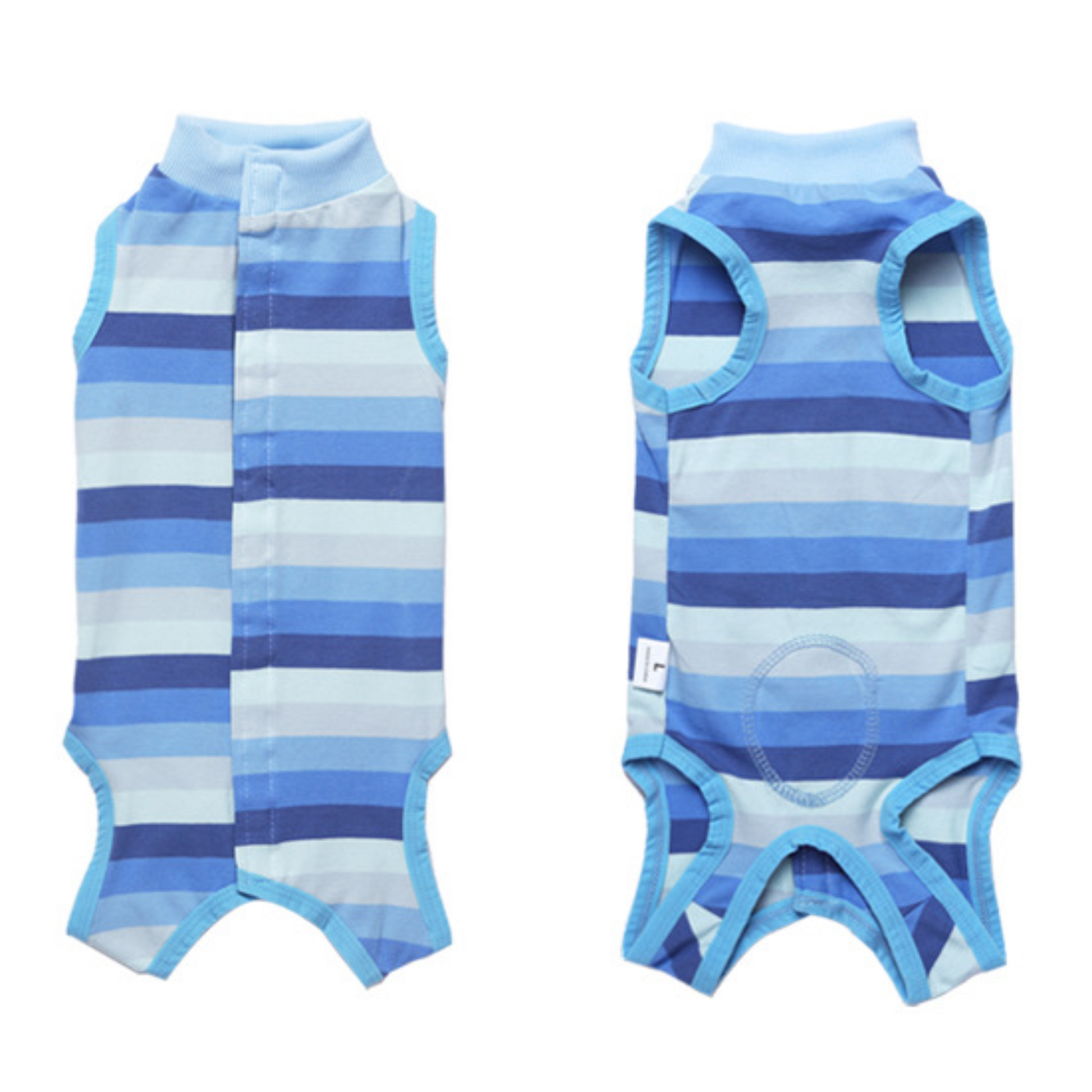 Recovery Suit blue stripe on white background