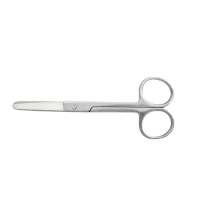 Scissors blunt blunt curved on a white background