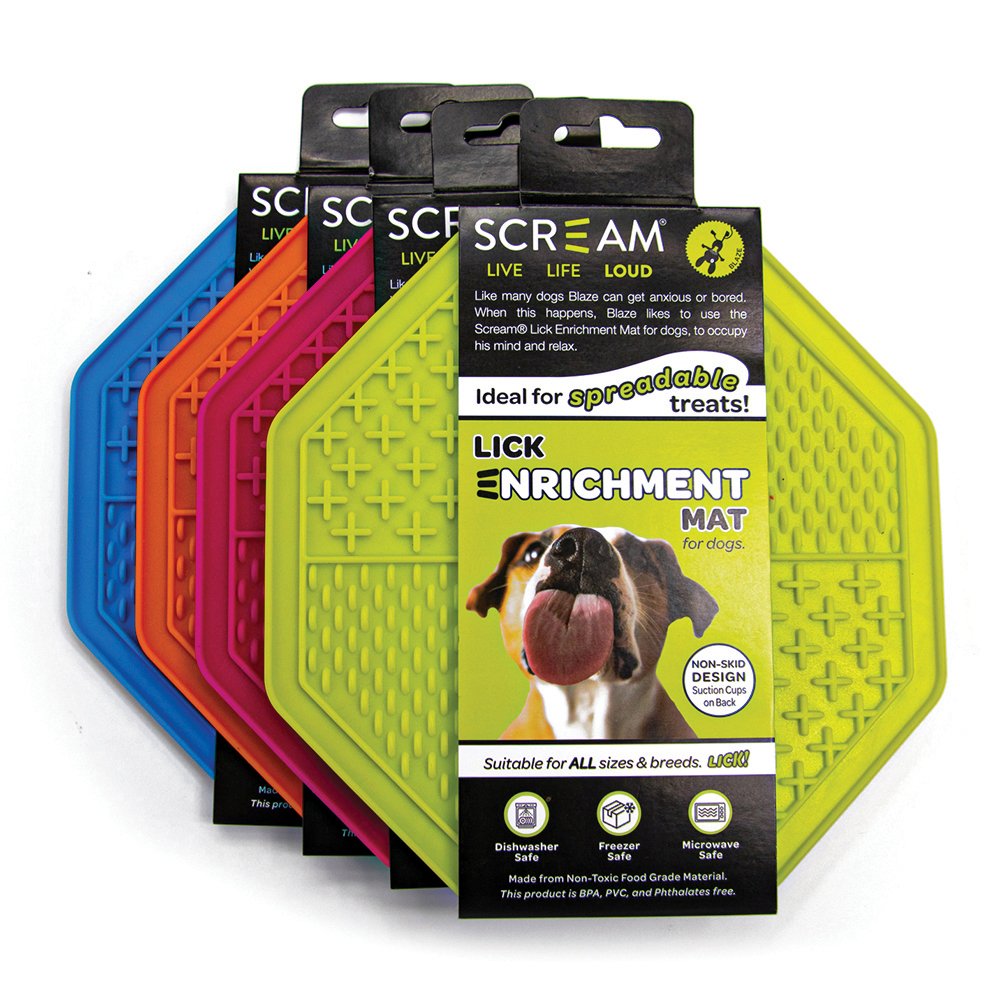Scream Lick Enrichment Mat with Suction Base - Dog