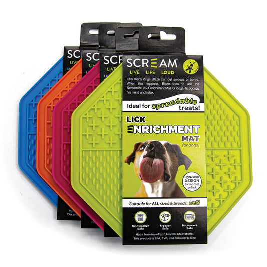 Scream Lick Enrichment Mat with Suction Base - Dog