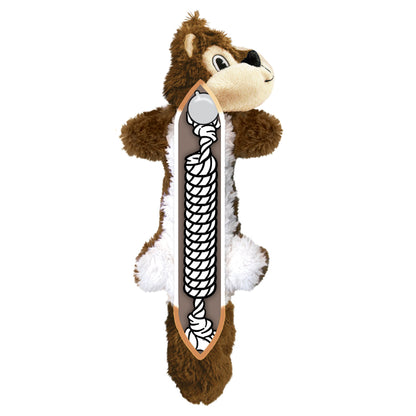 KONG Scrunch Knots Squirrel dog toy with a snake design on a white background