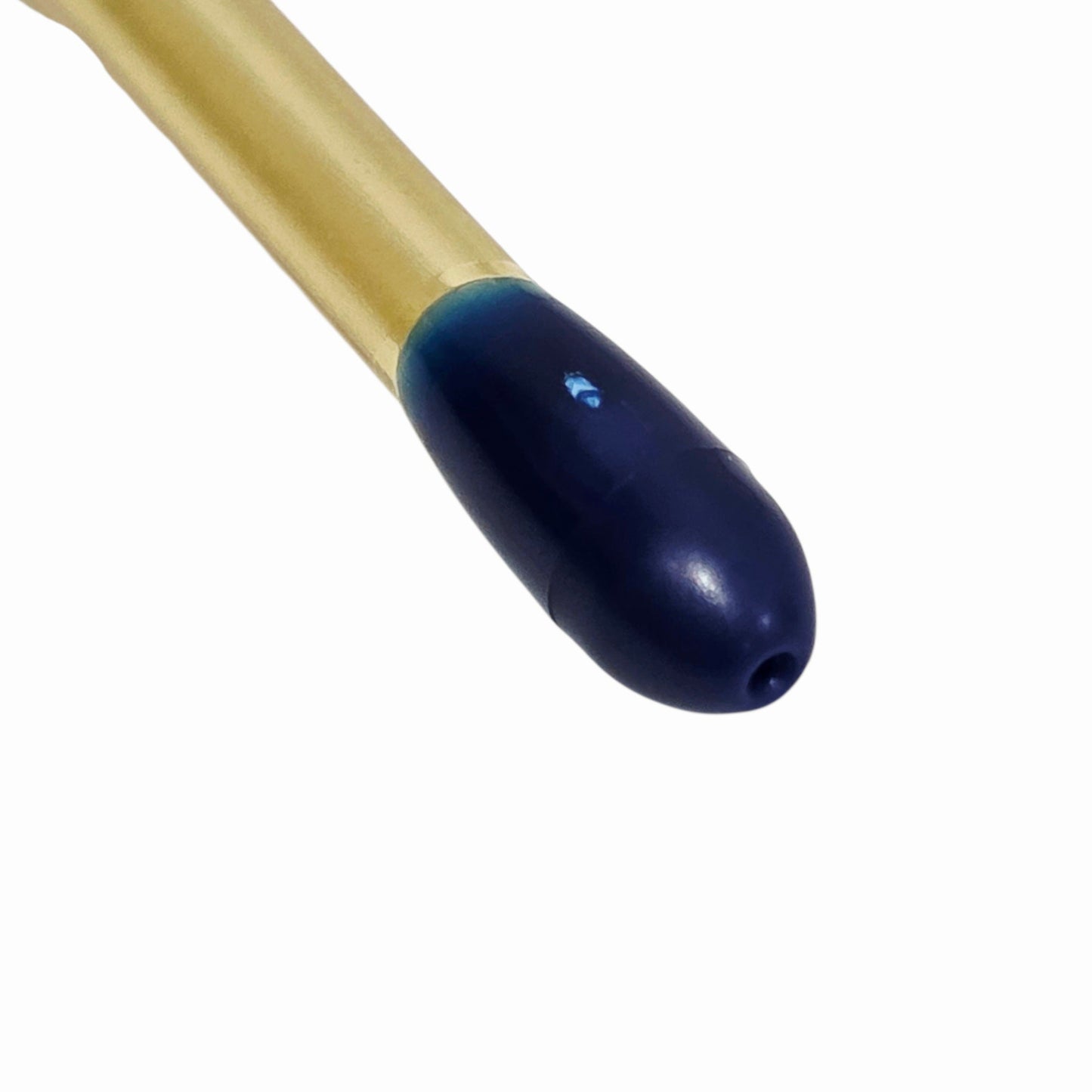 Close-up of a stip tip insemination tube on a white background