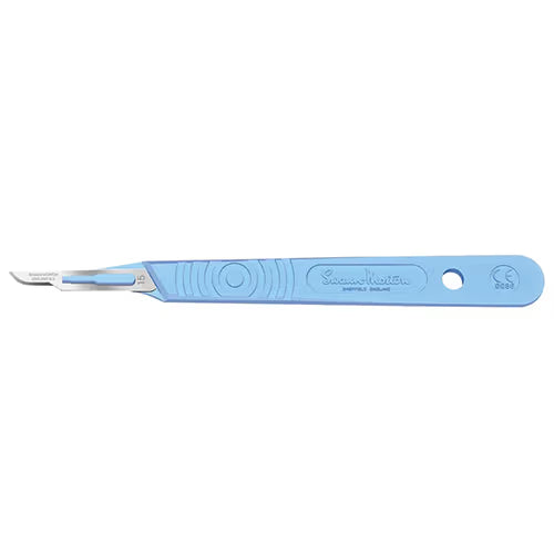 Blue Swann Moreton Scalpel size 15 on a white background