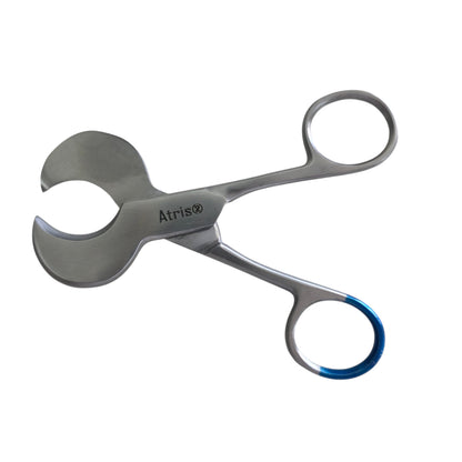 Pair of Umbilical Cord Scissors with 'Atris' branding on a white background