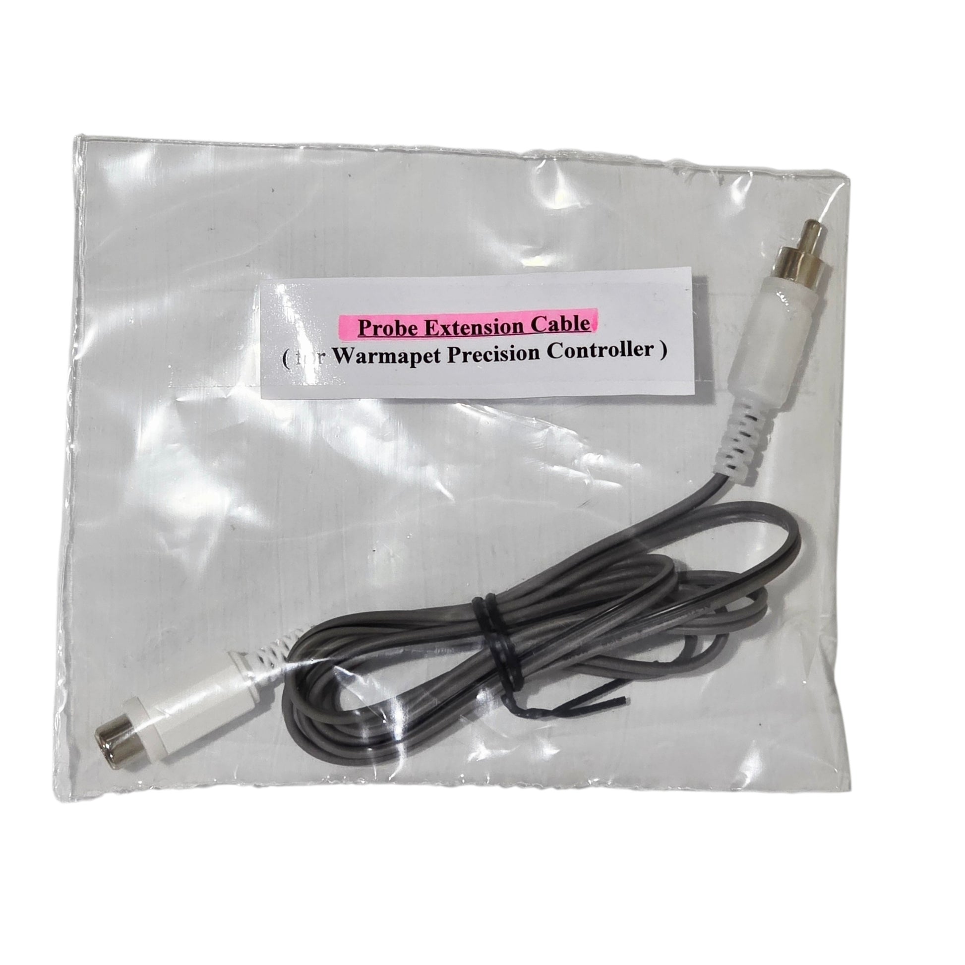 Warm.A.Pet Sensor Probe Extension Cable for Precision Temperature Control Unit in packet on a white background