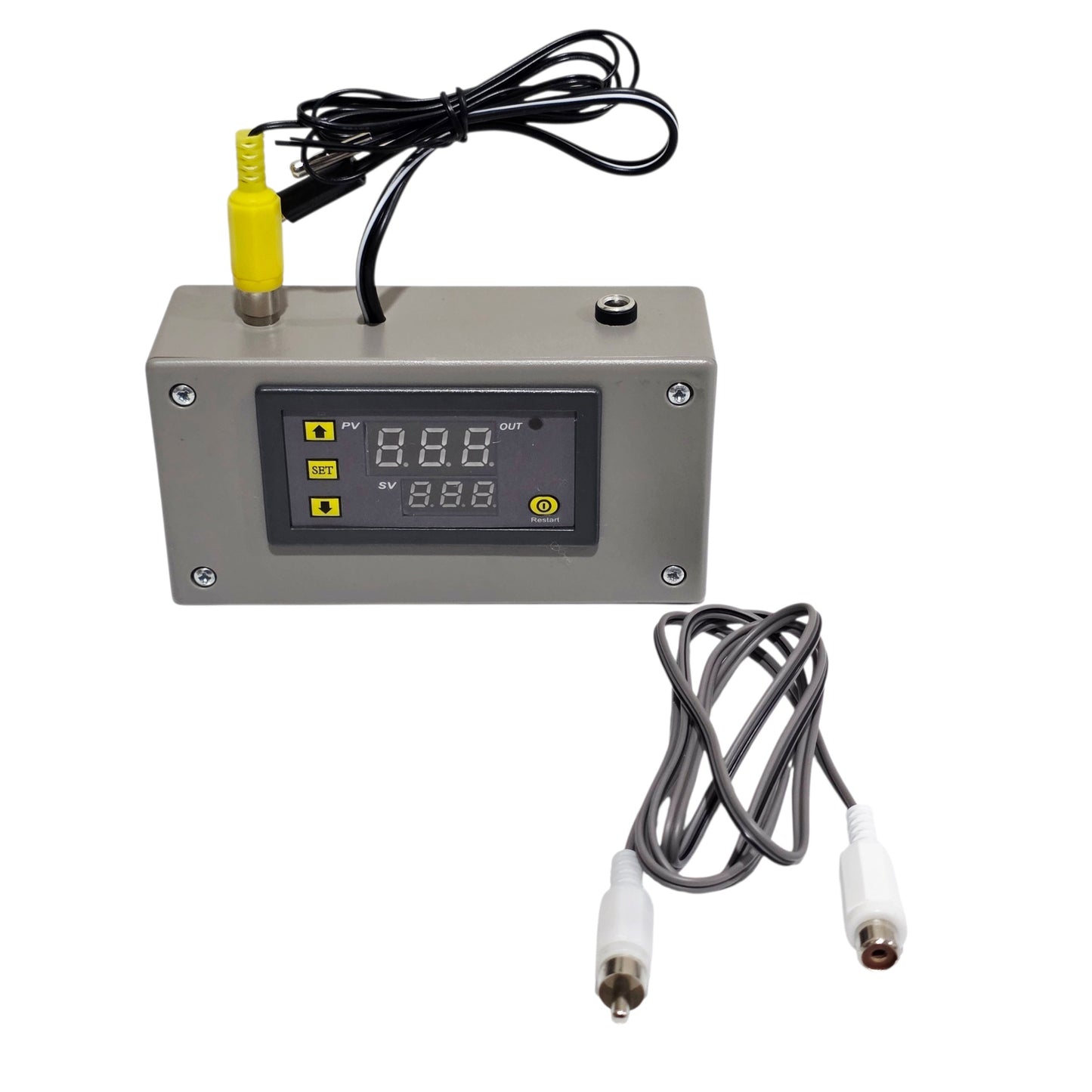 Warm.A.Pet Sensor Probe Extension Cable for Precision Temperature Control Unit next to each other
