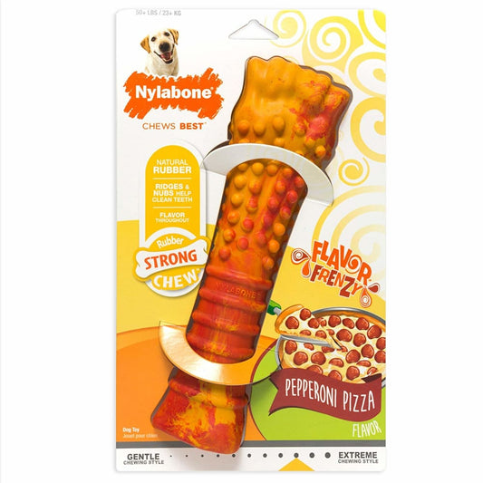 Nylabone Rubber Flavour Frenzy Pepperoni Pizza - Average Chewer