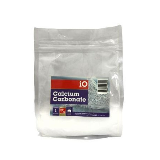 Package of calcium carbonate with a visible brand label on a white background