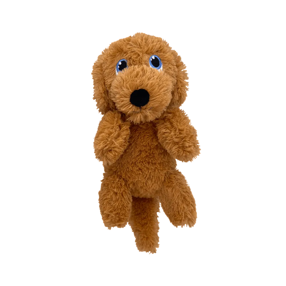 KONG comfort pups goldie dog toy on a white background