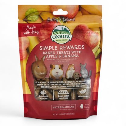 Oxbow Simple Rewards Baked Treats With Apple and Banana