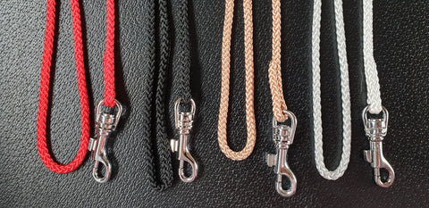 Nylon Cord Show Lead Round 4mm with Chrome Clip