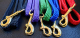 Nylon Cord Lead Flat 10mm x 120cm with Brass Clip